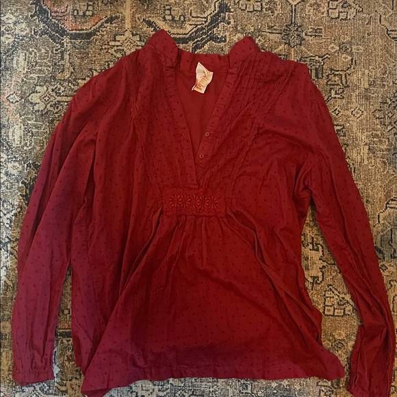 Faded Glory Red Blouse - Picture 1 of 2